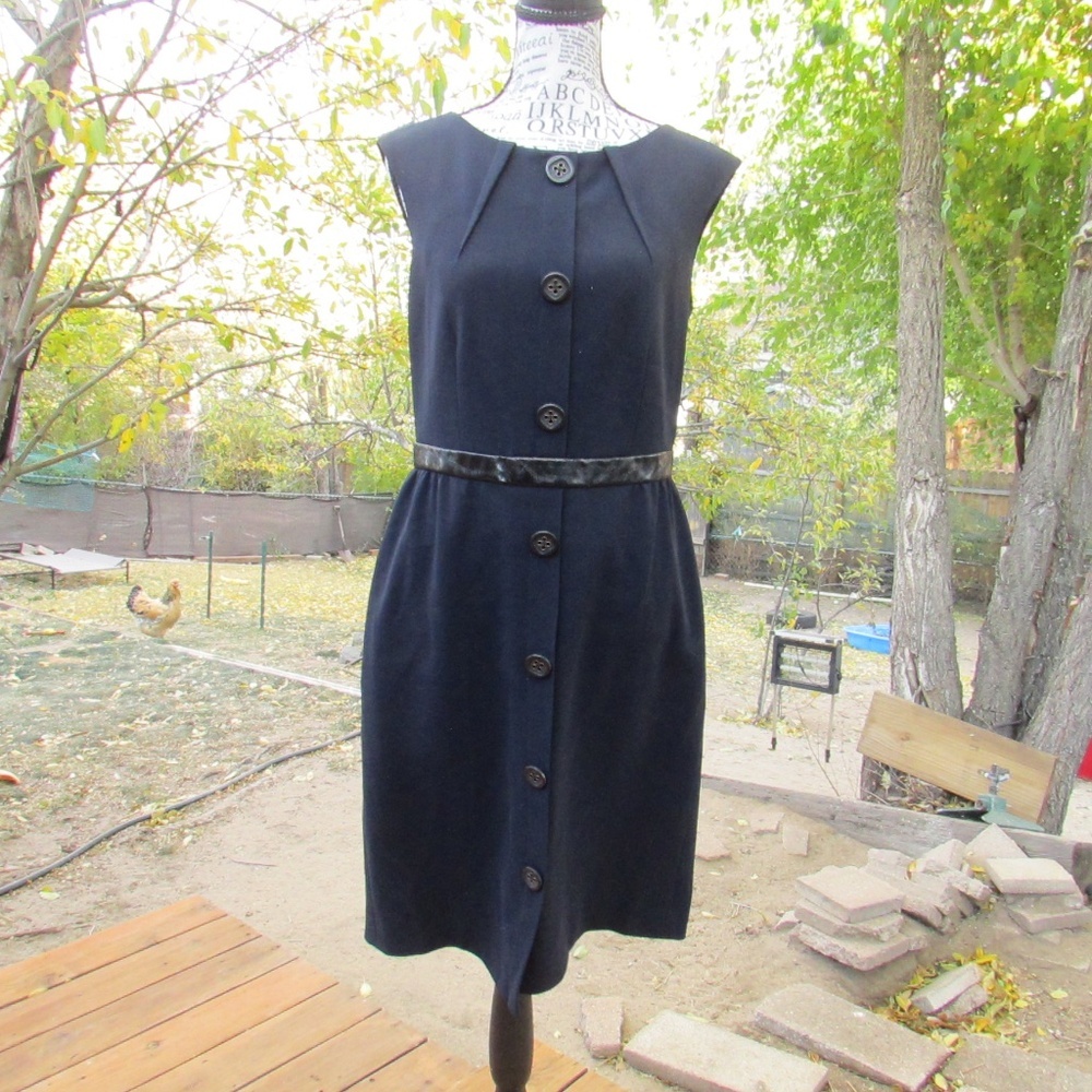 Carmen Marc Valvo Black Midi Dress